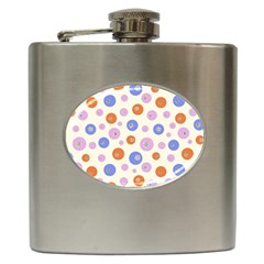 Multicolored Circles Hip Flask (6 Oz) by SychEva