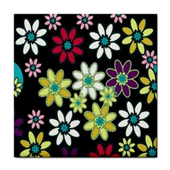 Flowerpower Tile Coaster by PollyParadise