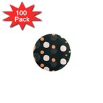 Black peach white  1  Mini Magnets (100 pack)  Front