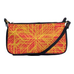 Orange/yellow Line Pattern Shoulder Clutch Bag by LyleHatchDesign