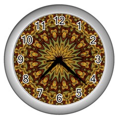 Woodwork Wall Clock (silver) by LW323