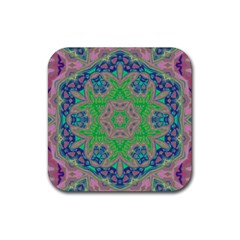 Spring Flower3 Rubber Coaster (square)  by LW323