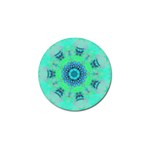 Blue green  Twist Golf Ball Marker (10 pack) Front