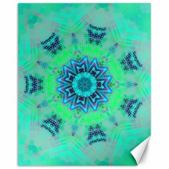 Blue Green  Twist Canvas 16  X 20  by LW323