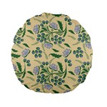 Folk floral pattern. Abstract flowers surface design. Seamless pattern Standard 15  Premium Flano Round Cushions Front