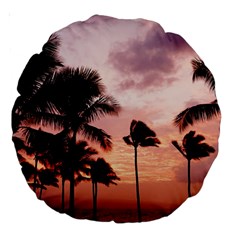 Palm Trees Large 18  Premium Round Cushions by LW323