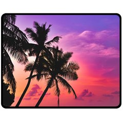 Ocean Paradise Fleece Blanket (medium)  by LW323