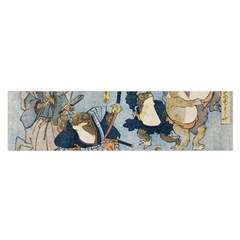 Famous Heroes Of The Kabuki Stage Played By Frogs  Satin Scarf (oblong) by Sobalvarro