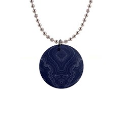 Blue Topography 1  Button Necklace by goljakoff