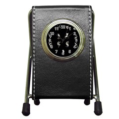 Katzen Cats Katzen Cats Pen Holder Desk Clock by WetdryvacsLair