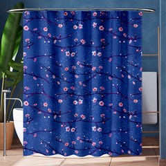 Branches With Peach Flowers Shower Curtain 60  X 72  (medium)  by SychEva