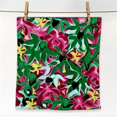 Floral-abstract Face Towel by PollyParadise