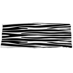 Zebra Stripes, Black And White Asymmetric Lines, Wildlife Pattern Body Pillow Case (dakimakura) by Casemiro