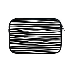 Zebra Stripes, Black And White Asymmetric Lines, Wildlife Pattern Apple Ipad Mini Zipper Cases by Casemiro