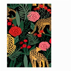 Leopardrose Small Garden Flag (two Sides) by PollyParadise