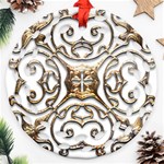 Gold Design Ornament (Round Filigree) Front