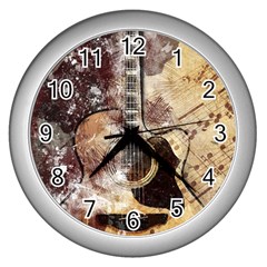 Guitar Wall Clock (silver) by LW323