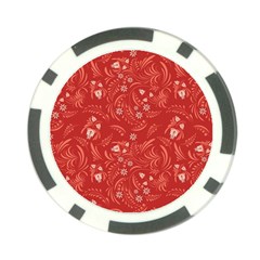 Folk Floral Pattern  Flowers Abstract Surface Design  Seamless Pattern Poker Chip Card Guard by Eskimos