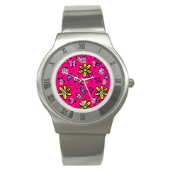 Flowers-flashy Stainless Steel Watch by alllovelyideas