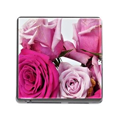 Magenta Roses Memory Card Reader (square 5 Slot) by kaleidomarblingart