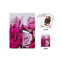 Magenta Roses Playing Cards Single Design (mini) by kaleidomarblingart