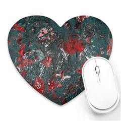 Multicolored Surface Texture Print Heart Mousepads by dflcprintsclothing