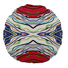 Bohemian Colorful Pattern B Large 18  Premium Round Cushions by gloriasanchez