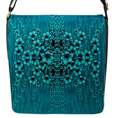 Blue Flowers So Decorative And In Perfect Harmony Flap Closure Messenger Bag (s) by pepitasart