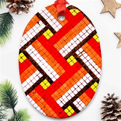 Pop Art Mosaic Ornament (oval) by essentialimage365