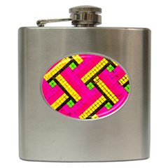 Pop Art Mosaic Hip Flask (6 Oz) by essentialimage365