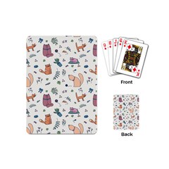 Funny Cats Playing Cards Single Design (mini) by SychEva