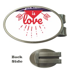 All You Need Is Love Money Clips (oval)  by DinzDas