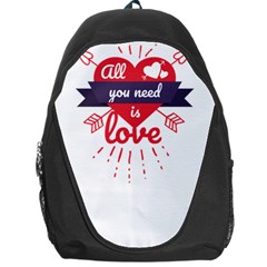 All You Need Is Love Backpack Bag by DinzDas