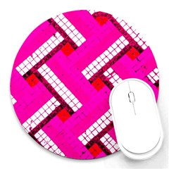 Pop Art Mosaic Round Mousepads by essentialimage365