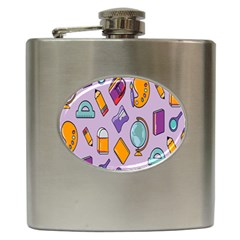 Back To School And Schools Out Kids Pattern Hip Flask (6 Oz) by DinzDas