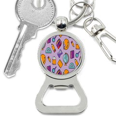 Back To School And Schools Out Kids Pattern Bottle Opener Key Chain by DinzDas