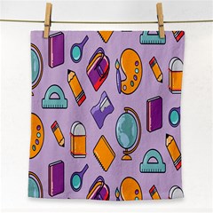 Back To School And Schools Out Kids Pattern Face Towel by DinzDas