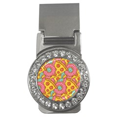 Fast Food Pizza And Donut Pattern Money Clips (cz)  by DinzDas