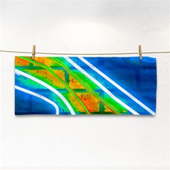 Pop Art Neon Wall Hand Towel by essentialimage365