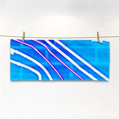 Pop Art Neon Wall Hand Towel by essentialimage365