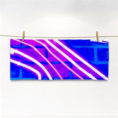 Pop Art Neon Wall Hand Towel by essentialimage365