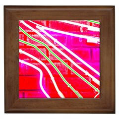 Pop Art Neon Wall Framed Tile by essentialimage365