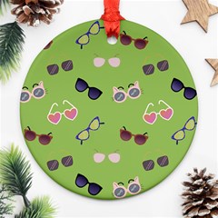 Sunglasses Funny Ornament (round) by SychEva