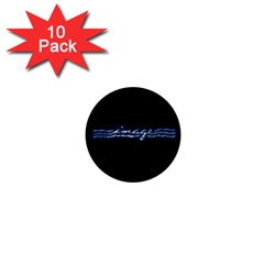 Image Blue 1  Mini Button (10 Pack) by ImageReunion