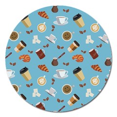 Coffee Time Magnet 5  (round) by SychEva