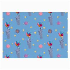 Baby Elephant Flying On Balloons Large Glasses Cloth (2 Sides) by SychEva