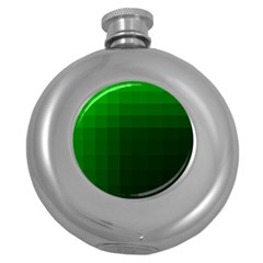 Zappwaits-green Round Hip Flask (5 Oz) by zappwaits