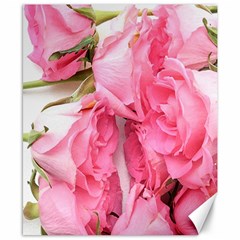 Scattered Magenta Roses Canvas 8  X 10  by kaleidomarblingart