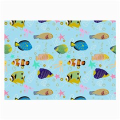 Underwater World Large Glasses Cloth (2 Sides) by SychEva