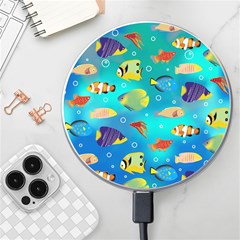 Cheerful And Bright Fish Swim In The Water Wireless Charger by SychEva